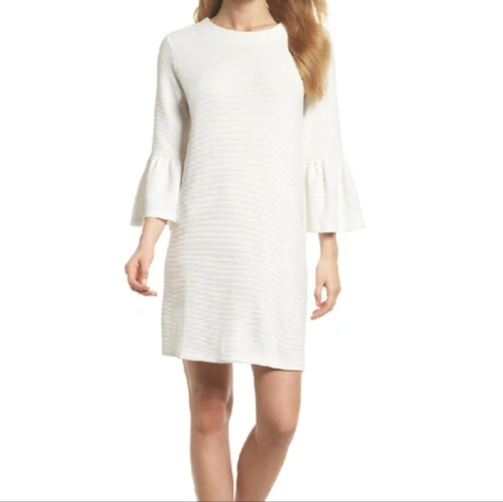 NWT French Connection Paros Sudan bell sleeve white tunic dress, Size 0